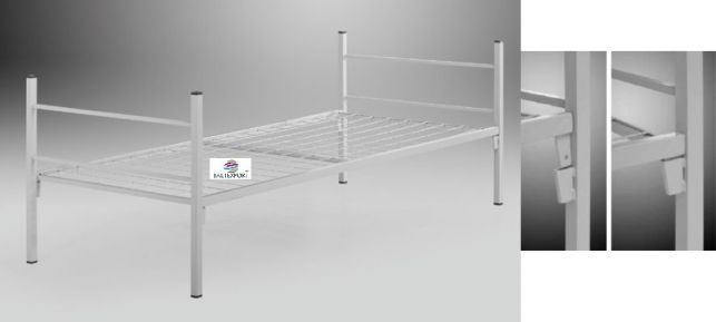 Beliche 2Camas c/EstradoRede Soldado Pintado Epoxy Cinza Material Novo