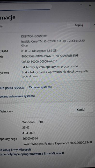 Dell Latitude E5550 i5-5200 8GB SSD 256GB  Win 11 Prof