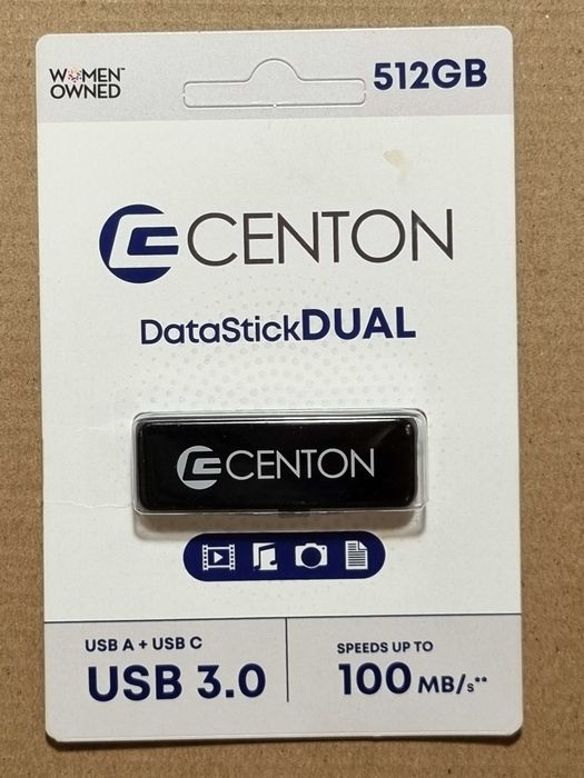 Флешка 512GB Centon DataStick Dual USB-C + USB-A (Original USA) Новая
