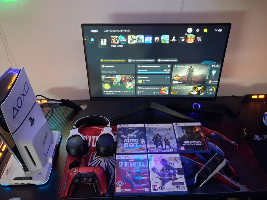 Vendo setup ps5 slim digital com leitor , ler descricao