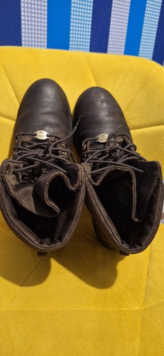 Buty zimowe trapery timberland 43 27,5cm skóra naturalna brązowe