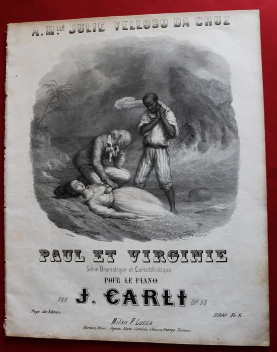 Paul et Virginie pauta musical de Jacopo Carli - Porto Séc. XIX