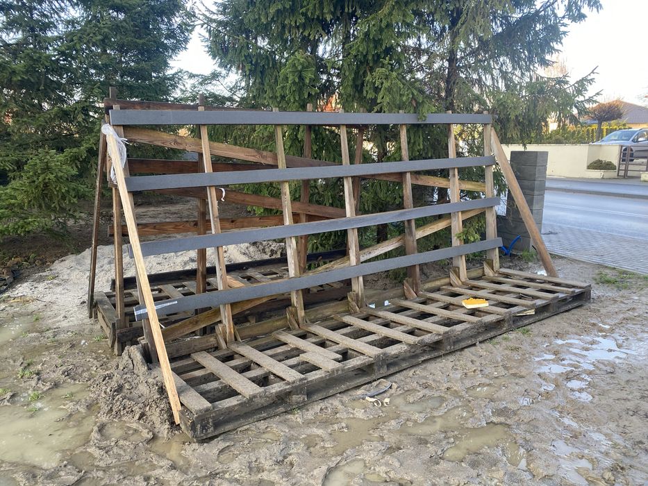 Drewniana rama do przewozu okien, szyb, drzwi