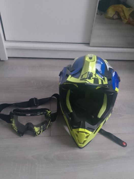 Kask full face, cross