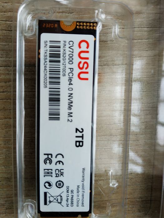 SSD 2Tb PCle 4.0 NVMe M.2