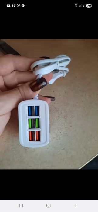 Швидка зарядка 20W / Быстрая зарядка Зарядна станція на 6 USB