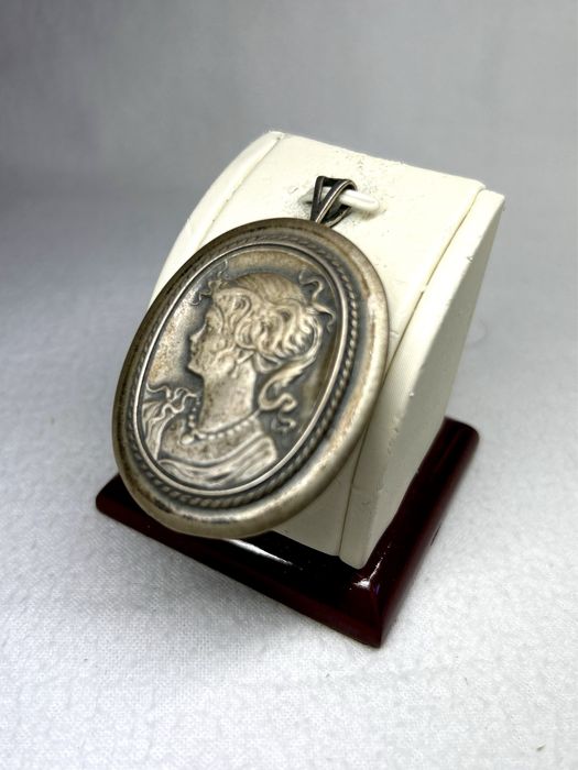 Broszko zawieszka Kamea srebro