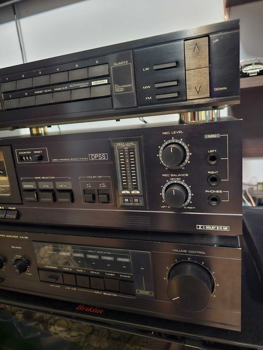Wieża kenwood (wzmacniacz, deck, tuner)