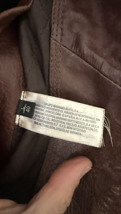 Casaco / Blusão de Pele da Massimo Dutti