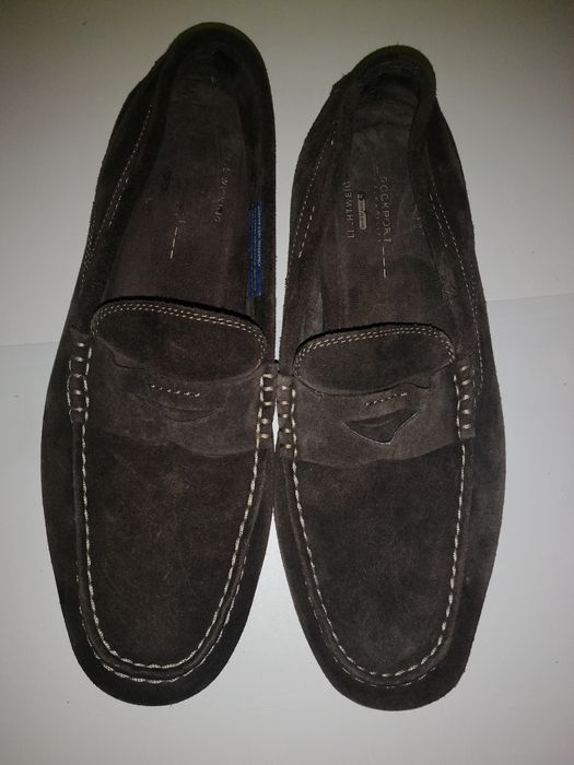 Макасины замшевые. Лоферы Rockport.
