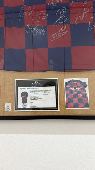 Camisola do FC Barcelona 2019/2020 Assinada à Mão pela Equipa–Com COA