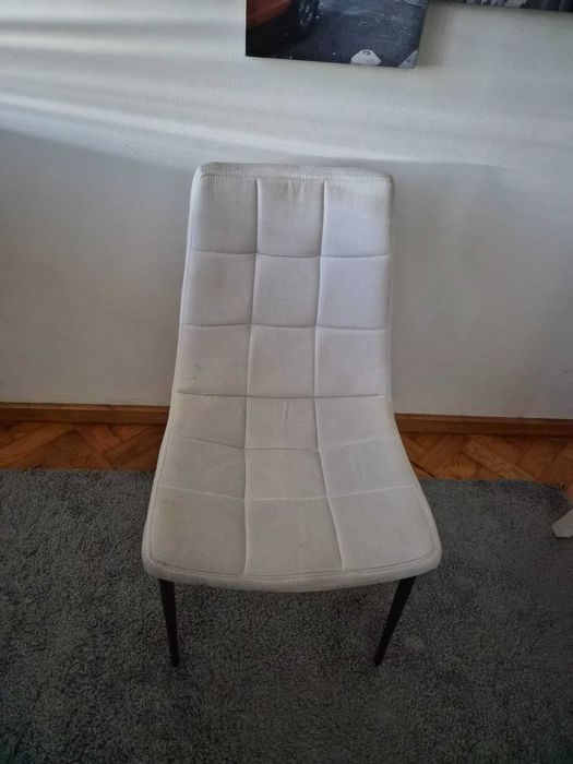 Cadeiras tecido mesa sala jantar