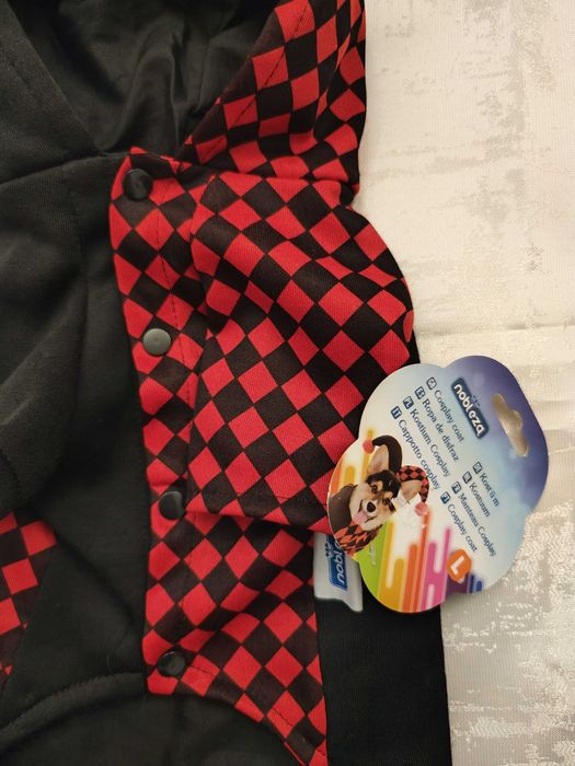 Roupa para Cão Estilo Joker – Preta e Vermelha - L - novo