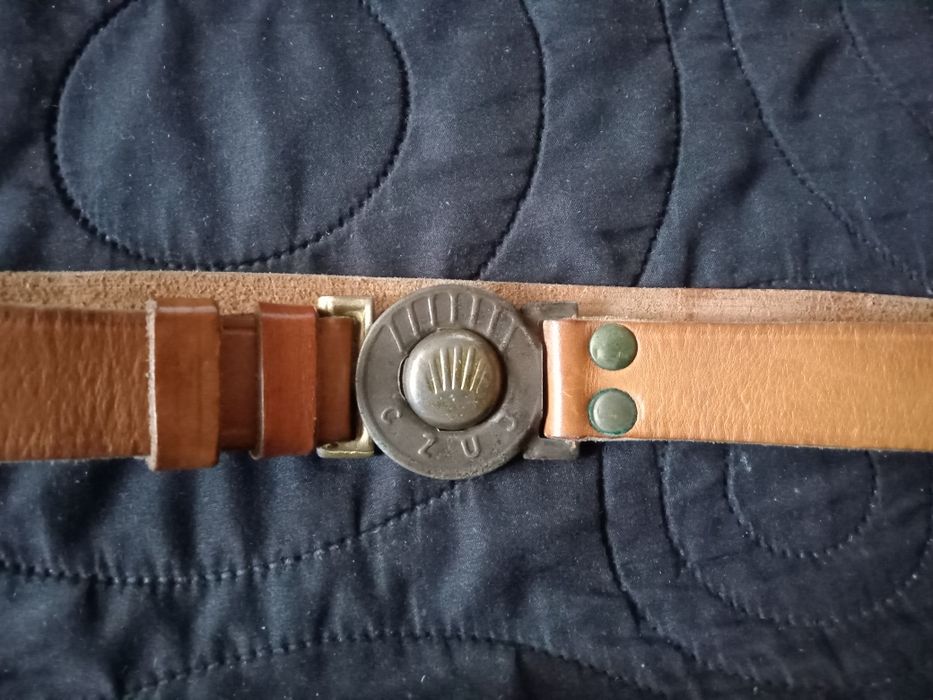 Pas Harcerski CZUJ PRL skórzany