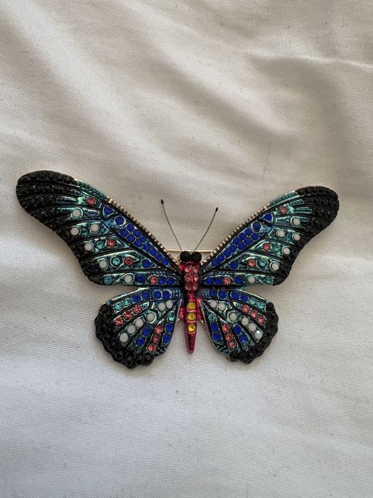 Ozdoba broszka biżuteria kolorowy motyl