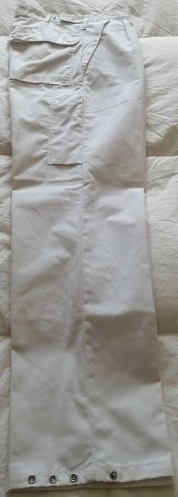 calças trabalho brancas sarja industrial