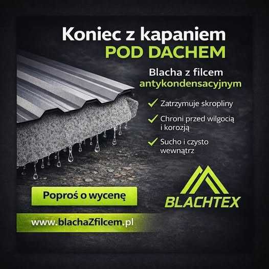 Blacha z filcem na wymiar - 2 gatunek blacha na dach na szopę garaż