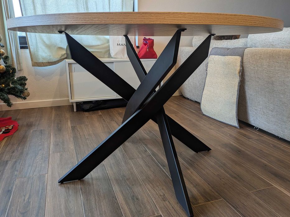 Mesa redonda THOR 120cm Madeira