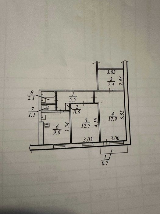Продам 3к квартиру вул.Сонячна Набережна,42 Житлова під ремонт