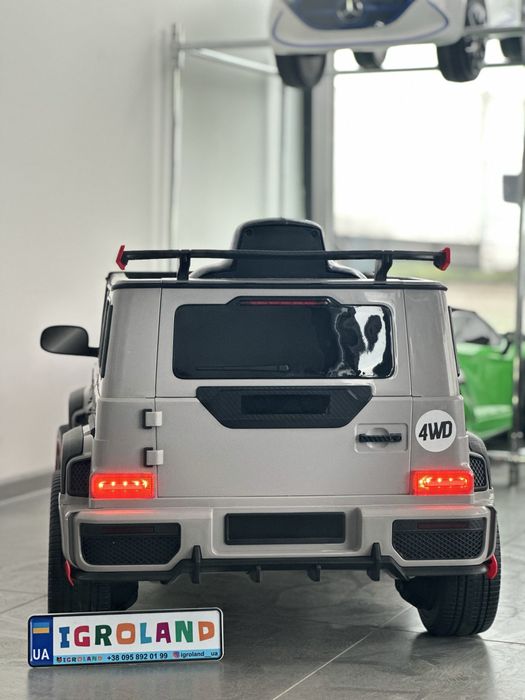 Дитячий електромобіль Mercedes Benz G63 Brabus— потужний джип 12V з повним приводом та розширеним функціоналом. Швидкість до 11 км.год
