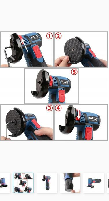 Szlifierka akumulatorowa 2x akumulator 12v 75mm