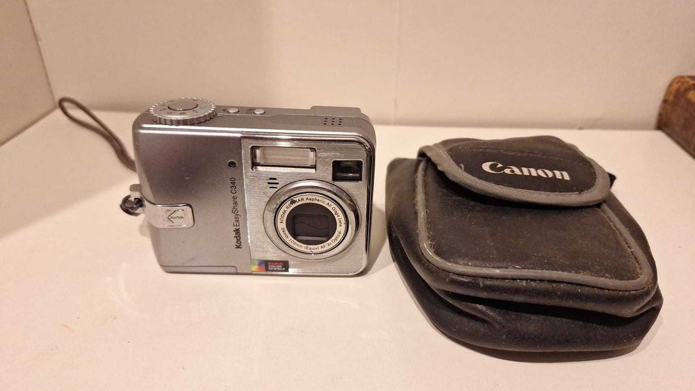 Câmara Digital Vintage Kodak EasyShare C340 (5.0 MP) + Bolsa Canon – Estilo Y2K
