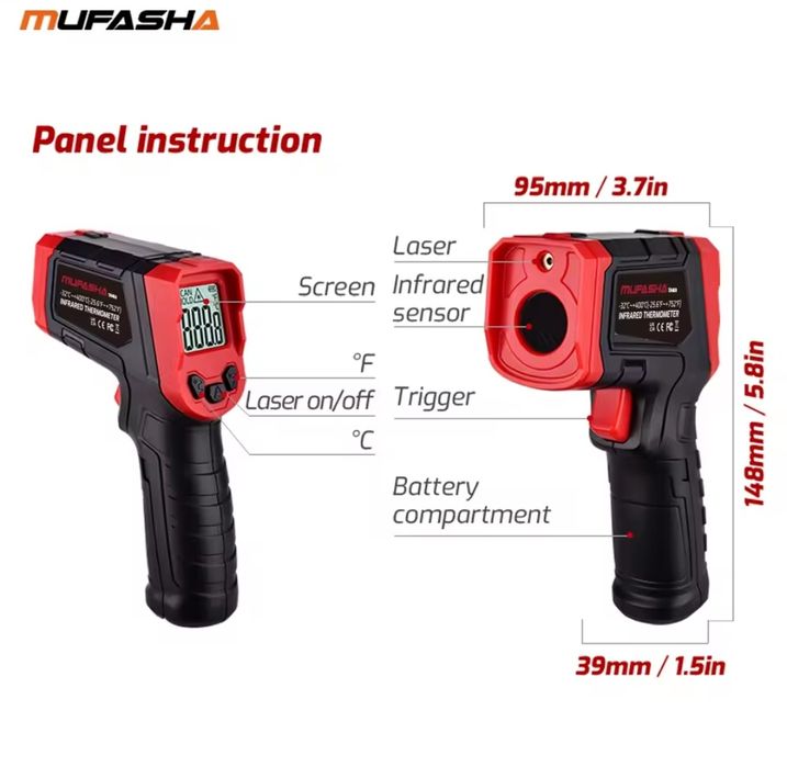 Пірометр для безконтактно, інфрачервоного вимірювання температури