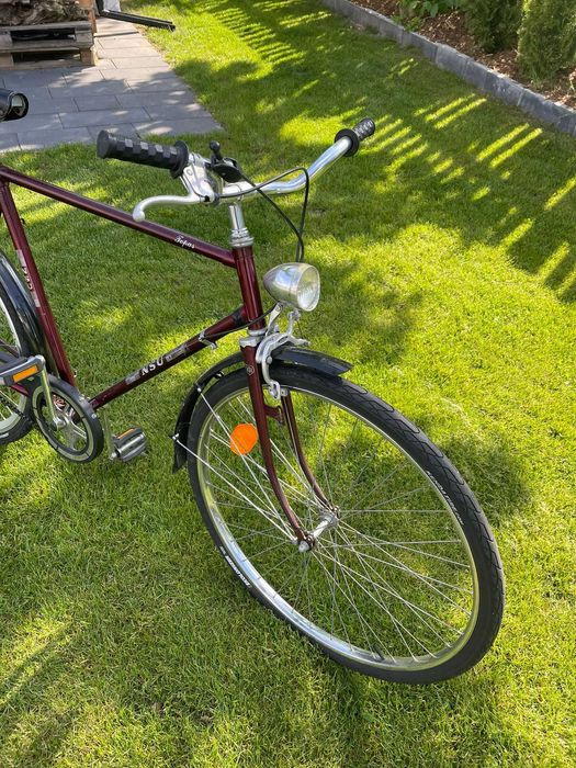 Rower Miejski NSU kola 28 kolor bordowy.