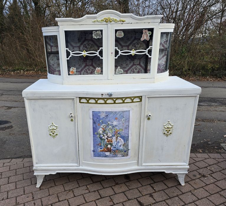 Drewniany Kredens Vintage Retro