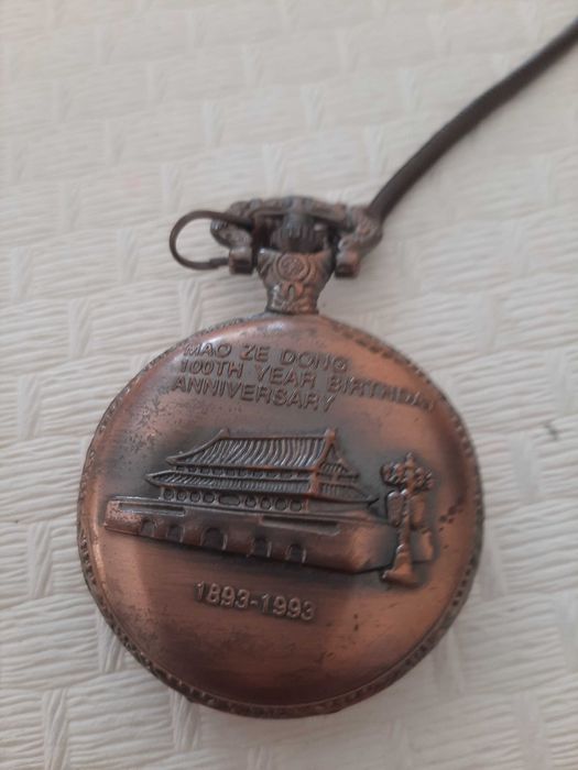 Antigo relógio de bolso chinês Mao Tse Dong