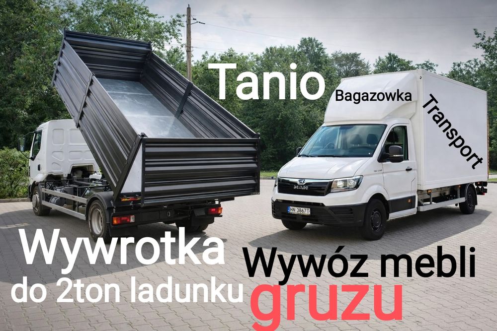 7/24 TANI Szybki Wywóz Gruzu-WYWROTKA,mebli,gałęzie,krzaki Odpady oproznianie,Bagażowka Noszenie Tragarze