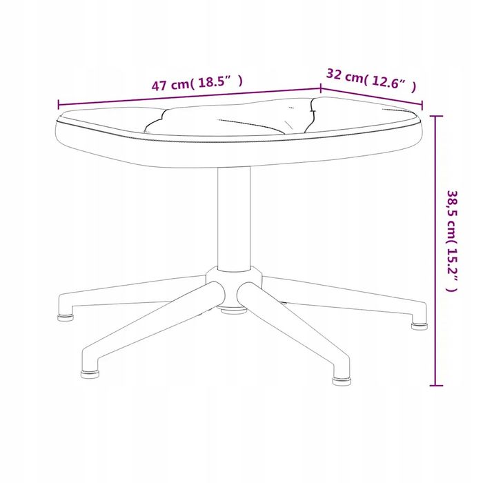 Fotel z podnóżkiem brązowy