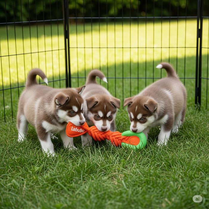 Хаскі: хлопчик та дівчинка