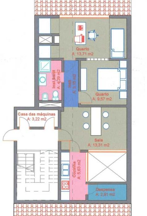 Apartamento T1+1, Rua Sta Margarida