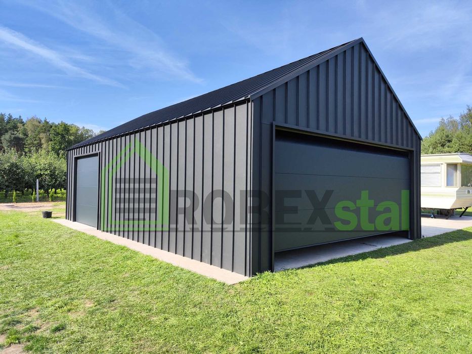 garaż z blachy na rąbek 6x10 PRODUCENT każdy wymiar montaż cały kraj