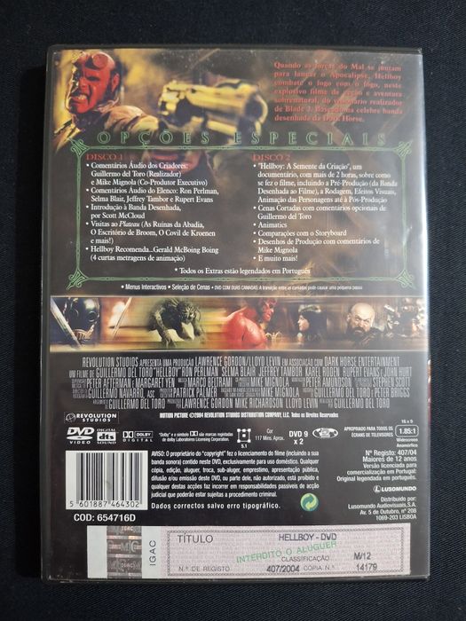 DVD Hellboy. Edição Especial de 2 discos.