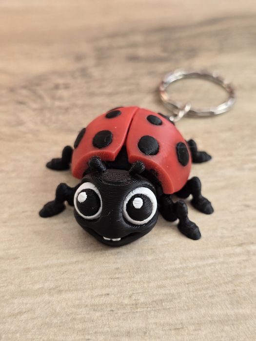 Breloczek Biedronki 3D - Brelok Druk3d fidget Keychain