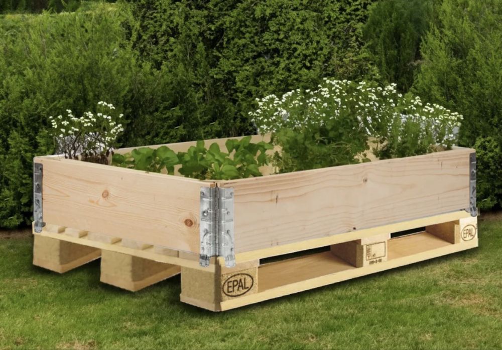 Warzywniak grządka donica nadstawka paletowa 120cm na 80cm