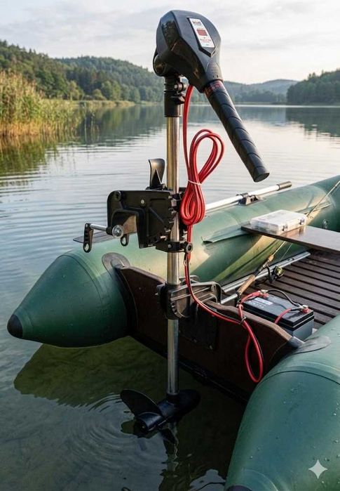 Nowy Silnik Elektryczny Zaburtowy Do Pontonu Łodzi Jachtu 86lb 980W 12/24V Bezszczotkowy Wędkarski Cichy Jezioro Rzeka Mocny