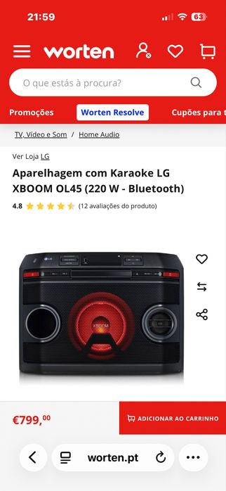 LG box x boom ol 45