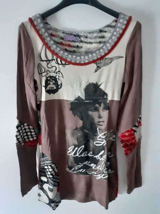 Camisola senhora estampada de vários materiais