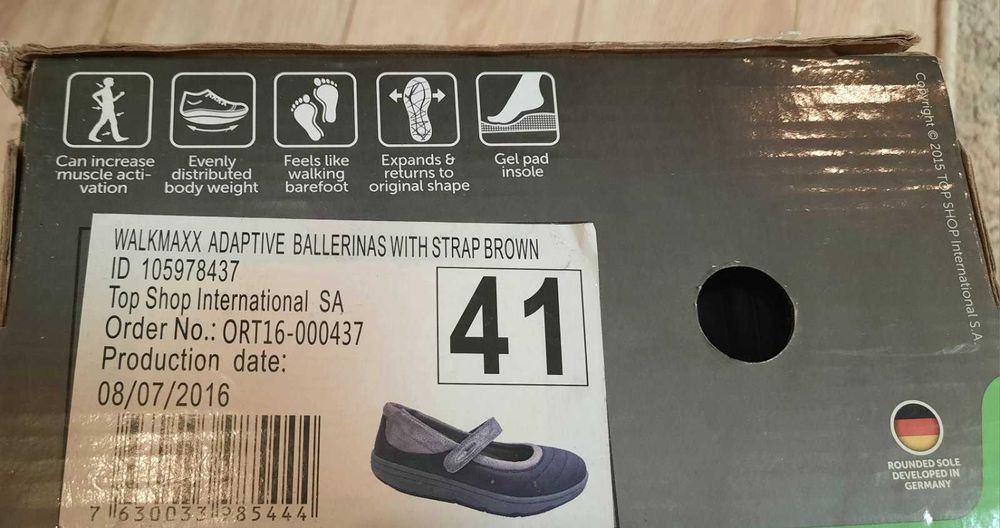 Туфлі ортопедичні жіночі на липучці Walkmaxx, наш 38 р-р (24,5 см) б/в