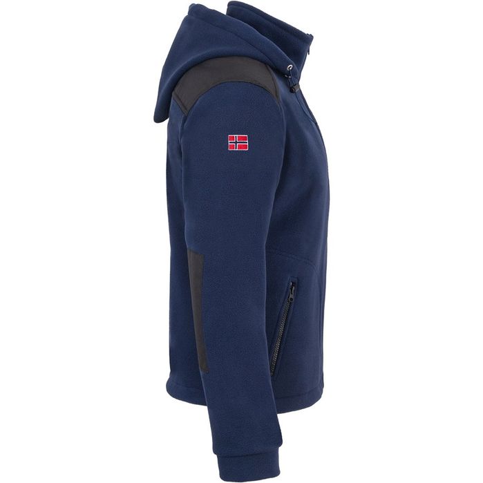 Męski ciepły polar granatowy + wzmocnienia odpinany kaptur "  NORWAY