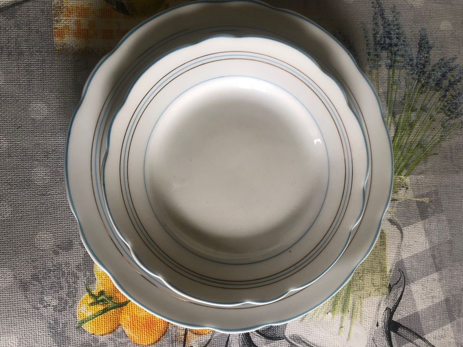 Very old plates with cheerful view pattern470211921047736320