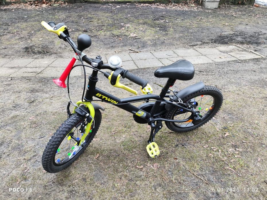 Rower dziecięcy Btwin 500 Dark Hero 16 cali