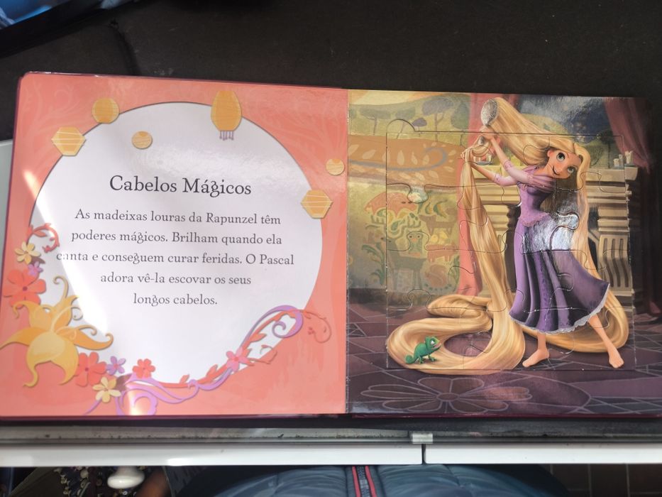 Livro Rapunzel livro Puzzle 
Sabes onde colocar as peças do puzzle? 
J