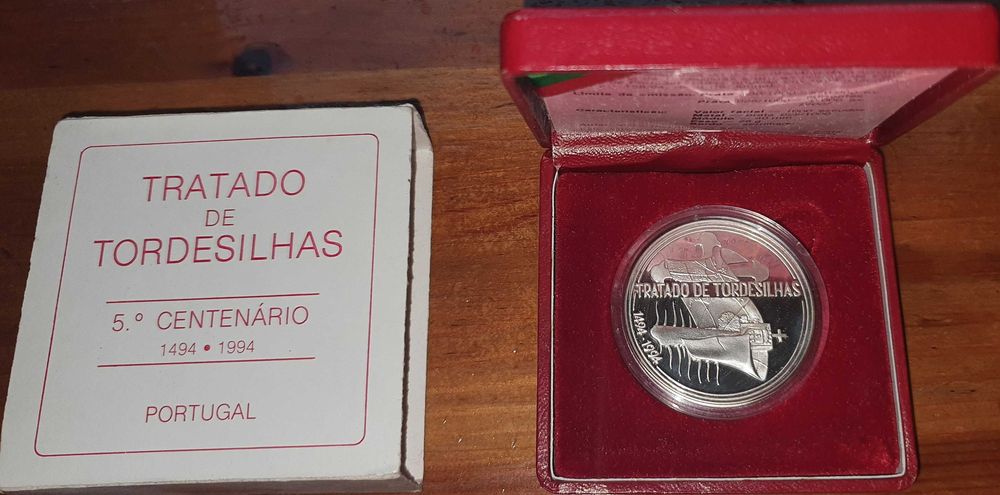 Tratado Tordesilhas 5º Centenário - Coleção em Prata