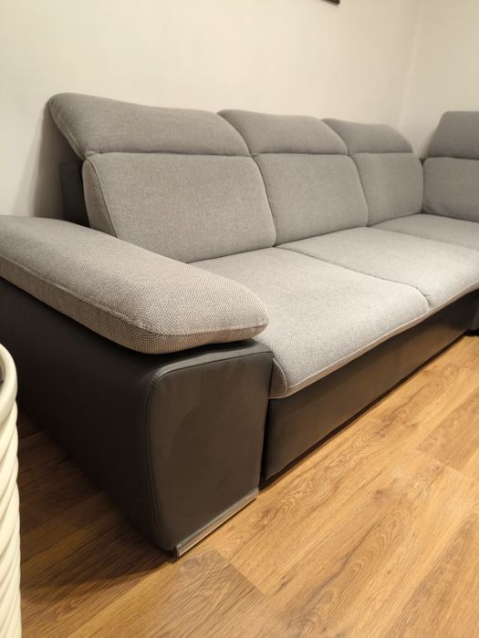 Duży narożnik szary