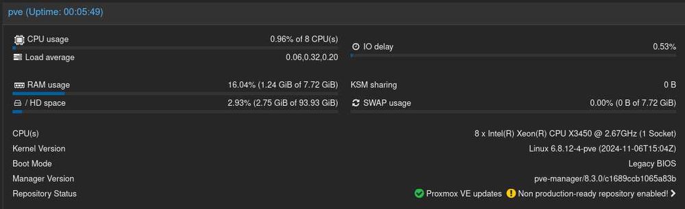 Serwer SR1695 pod NAS 4xHDD 3.5" bay + 6xSATA