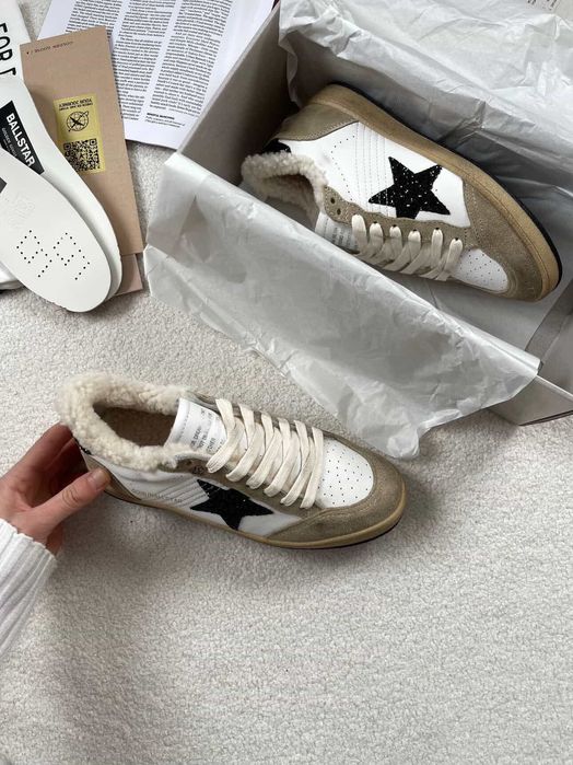 Buty Sneakersy Golden Goose na zimę z futerkiem